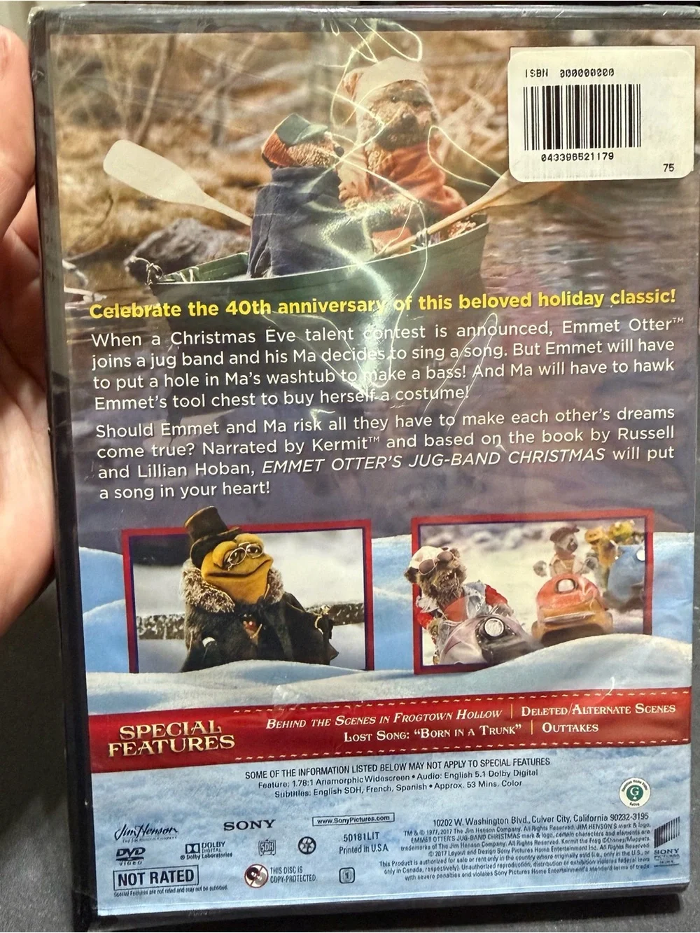 NWT Jim Henson's Emmet Otter's Jug-Band Christmas DVD NEW